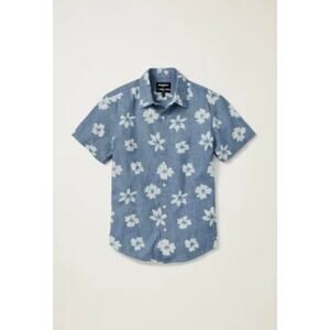 BONOBOS Stretch Hawaiian Men's Shirt Slim Fit Short Sleeve Button Down